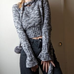 Wool cropped sweater